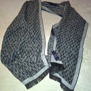 NEW WITH TAGS Textured Knit Scarf, Fringe Trim, by Steel & Jelly